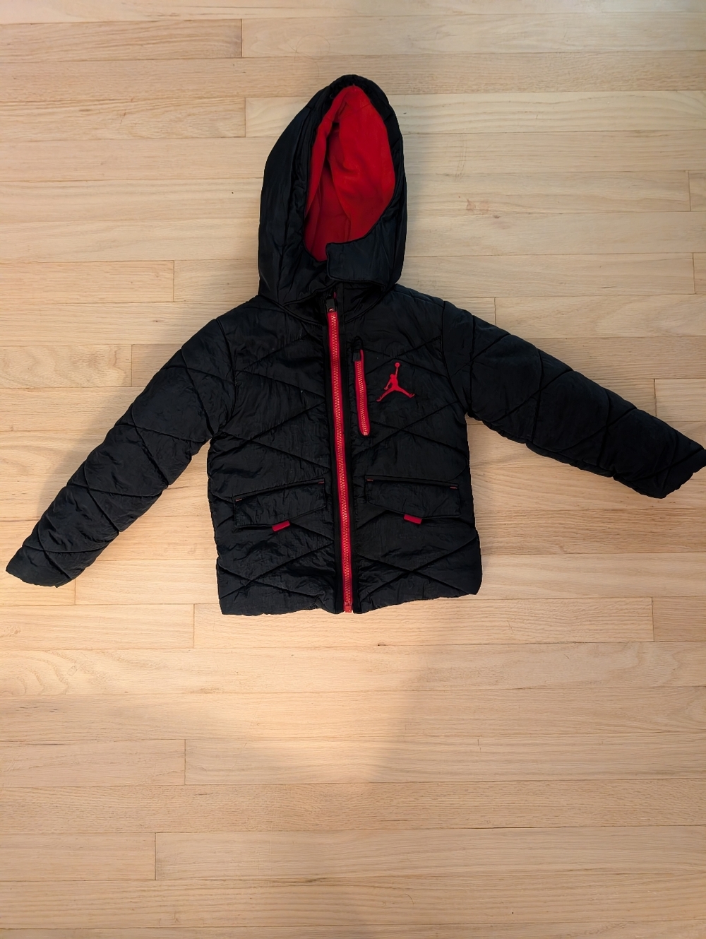 Jordan Black Jacket with Red Accents